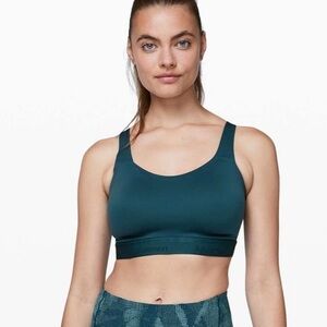 Lululemon Fine Form Sport Bra Bermuda Teal Sz 36 D